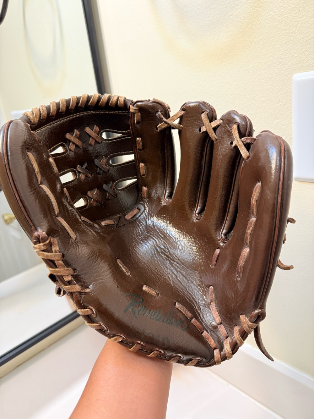 Men's Revelation Brown Leather Baseball Glove - Right Hand Throw